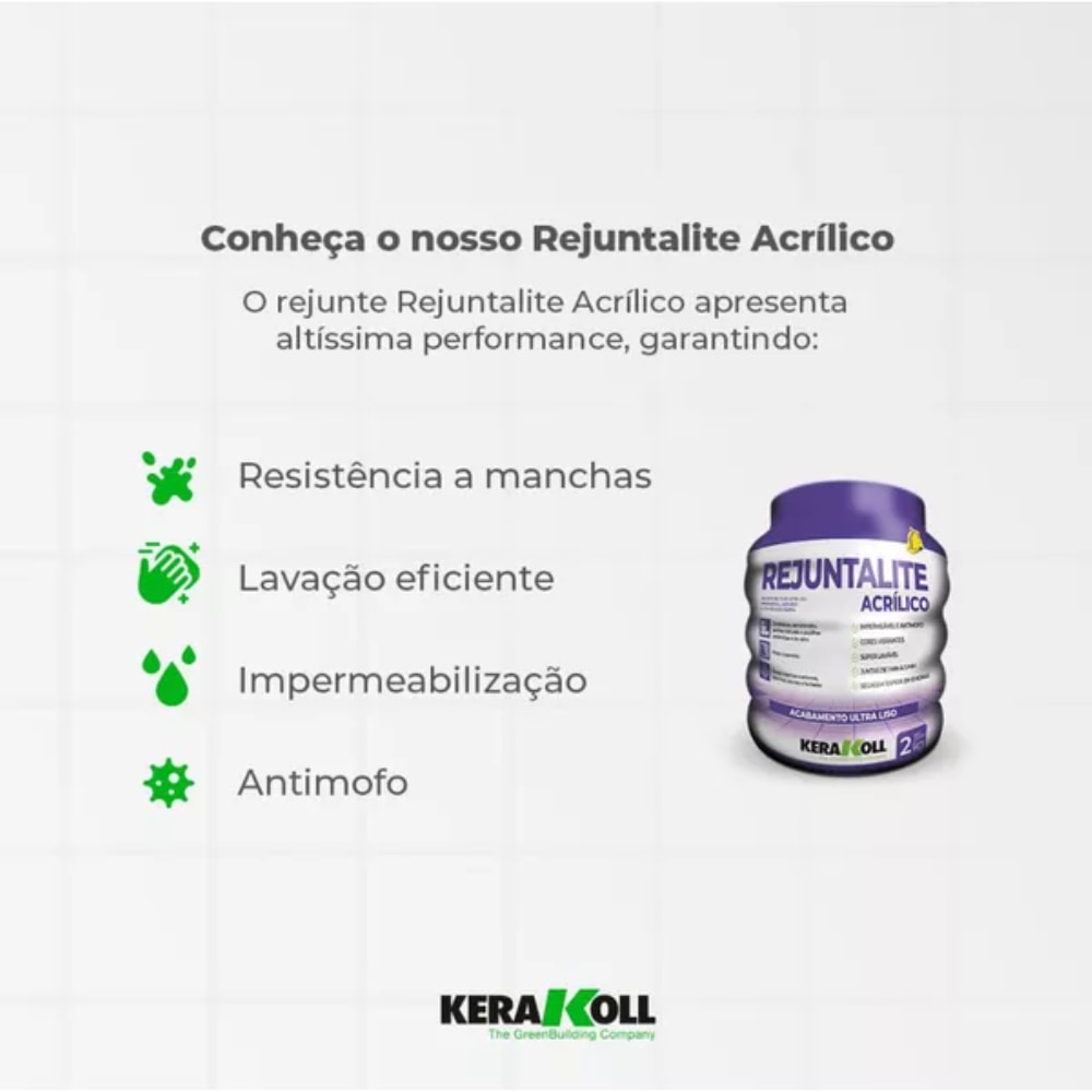 Rejunte Acrílico Kerakoll Rejuntalite 2Kg Palha - K90168.01