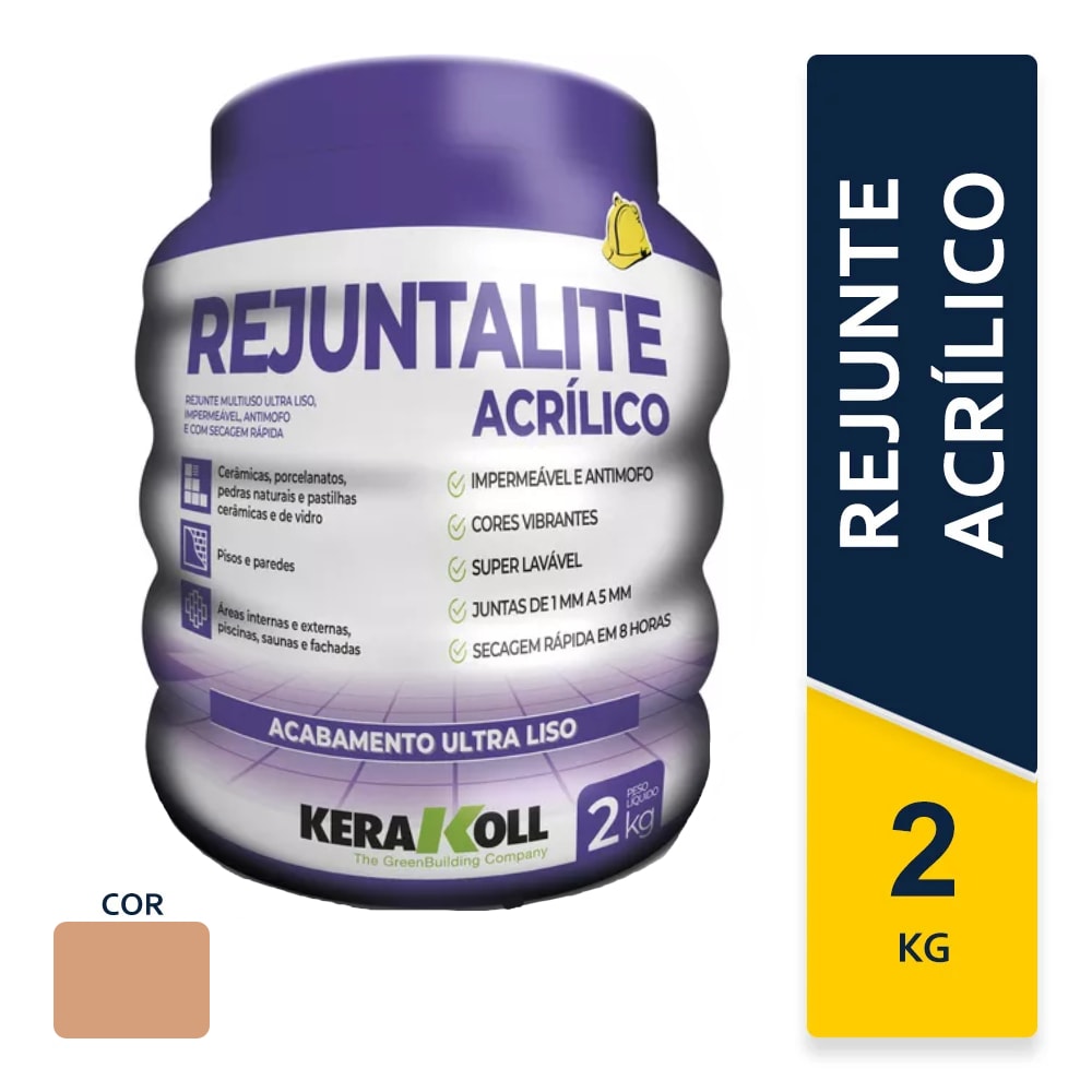 Rejunte Acrílico Kerakoll Rejuntalite 2Kg Pau Brasil - K90173.01