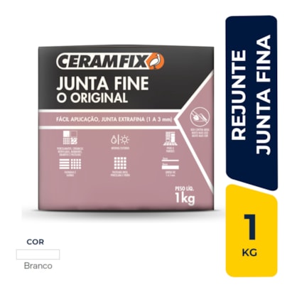 Rejunte Ceramfix Junta Fine 1Kg Branco - 604243