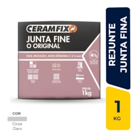 Rejunte Ceramfix Junta Fine 1Kg Cinza Claro - 604254