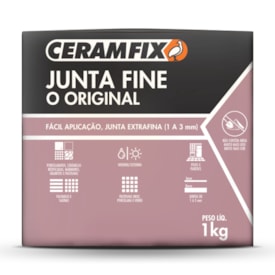 Rejunte Ceramfix Junta Fine 1Kg Preto Grafite - 604245