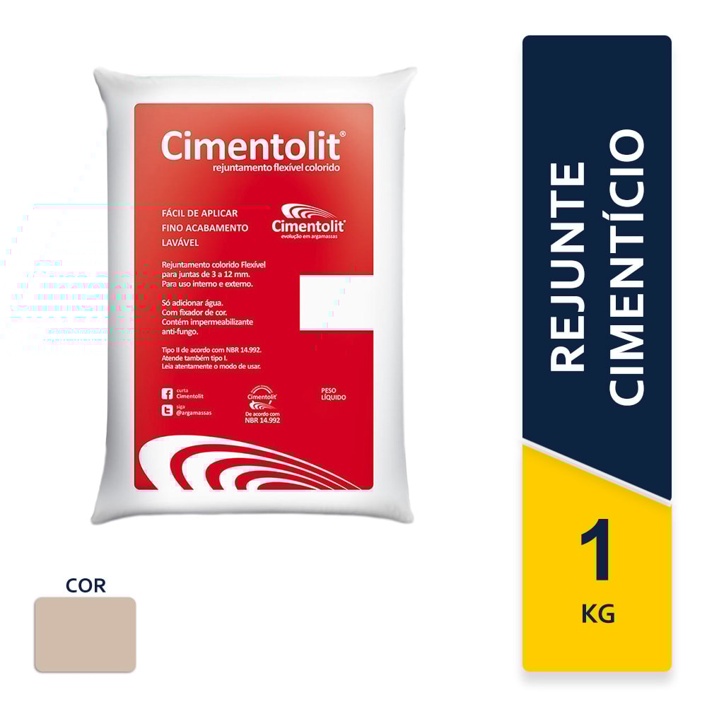 Rejunte Flexível Cimentolit Garapeira 1kg