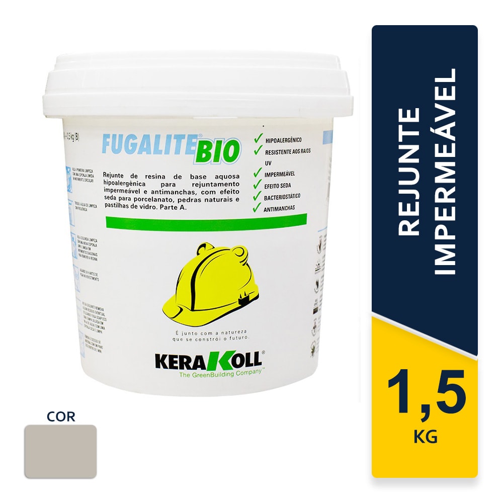 Rejunte Fugalite Bio 1,5Kg Cinza Ferro - Kerakoll