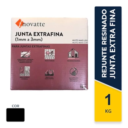 Rejunte Junta Extra Fina Inovatte 01KG Preto