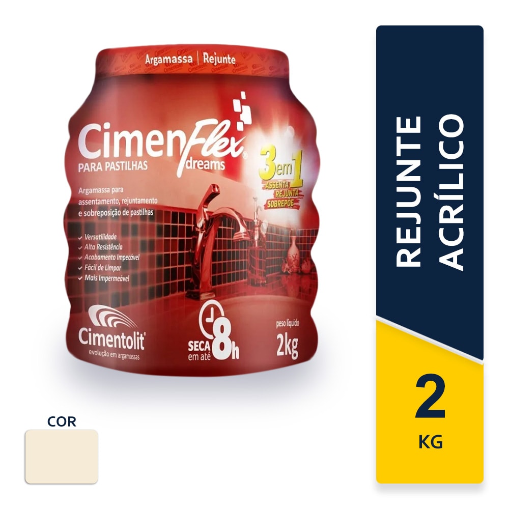 Rejunte para Pastilhas Cimentolit Marfim 2Kg - K90048.01