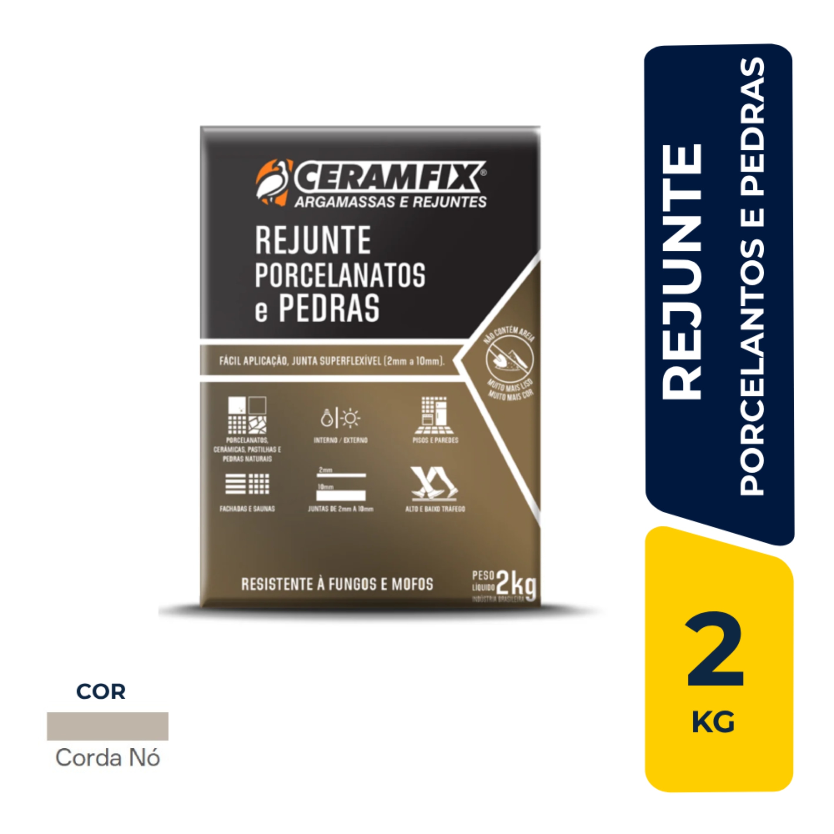 Rejunte Resinado Ceramfix Porcelanatos e Pedras 2Kg Corda - 604184