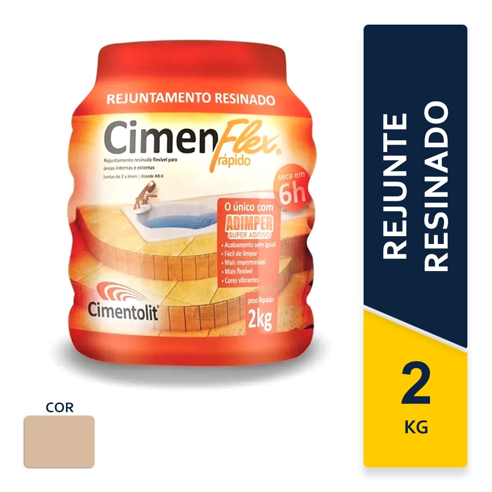 Rejunte Resinado Cimenflex 2kg Capri Cimentolit