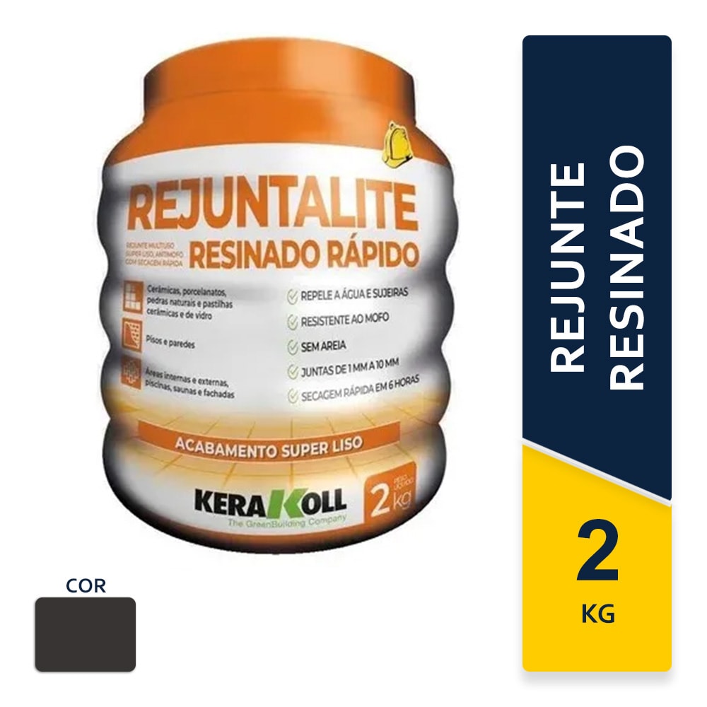 Rejunte Resinado Kerakoll Rejuntalite 2Kg Preto - K90140.01