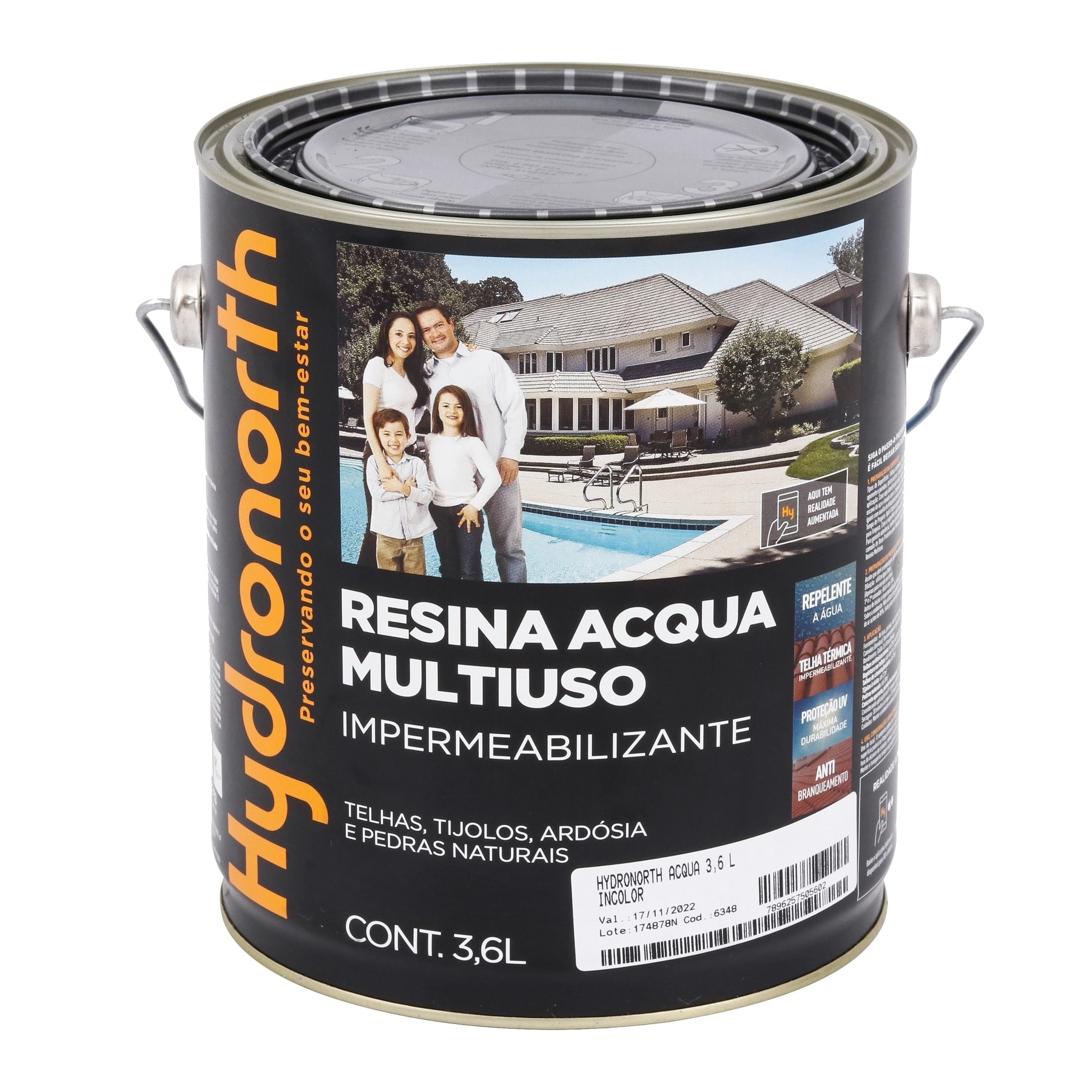 Resina Acrílica Hydronorth Acqua Multiuso Cinza 3,6L - 6394
