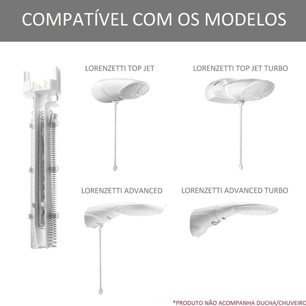 Resistência Lorenzetti para Chuveiro 3055-Q Advanced 5500W 127V - 7589060