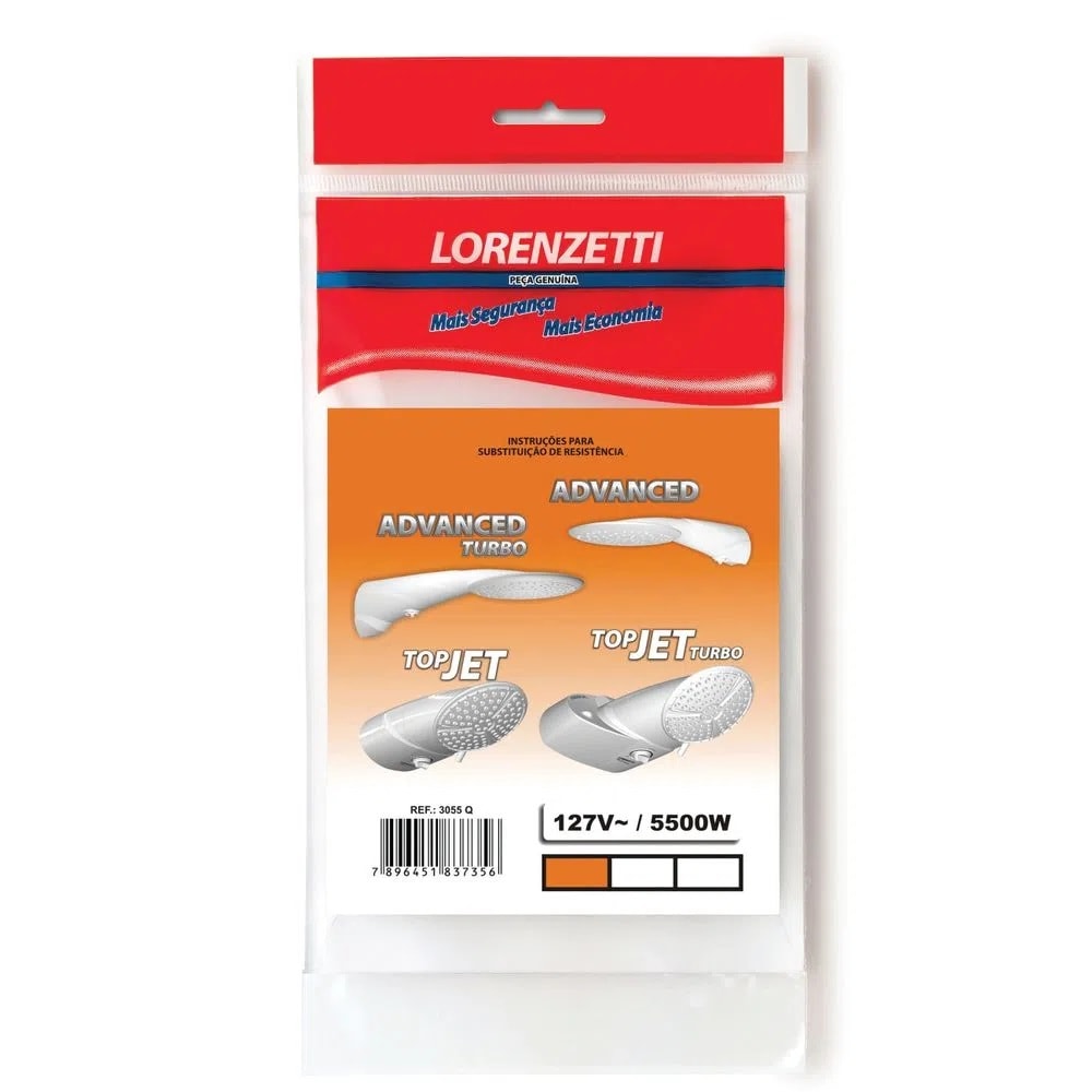 Resistência Lorenzetti para Chuveiro 3055-Q Advanced 5500W 127V - 7589060