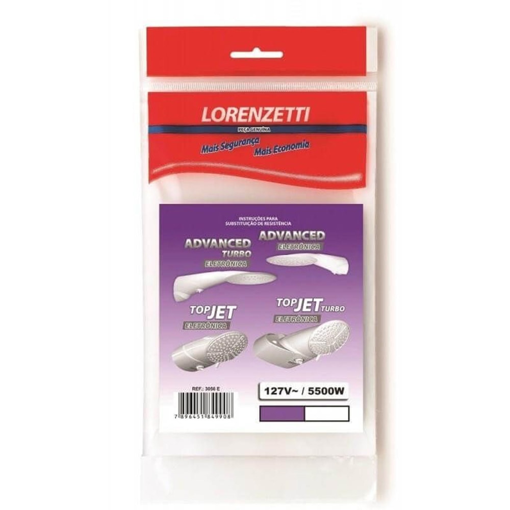 Resistência Lorenzetti para Chuveiro 3056-E Top Jet 5500W 127V - 7589077