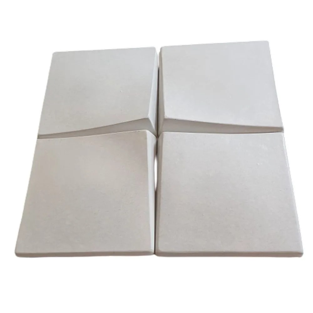 Revestimento 3D Acetinado 15,3x15,3cm Caixa 0,65m² Rerthy Folha Branco Andino