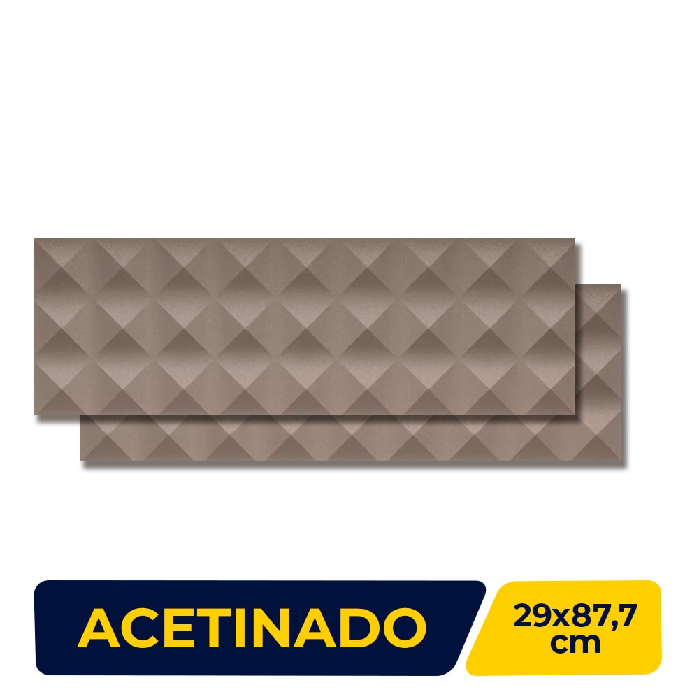 Revestimento 3D Acetinado 29x87,7cm Caixa 1,02m² Portinari Quadra Prisma DBW MLX - 61538