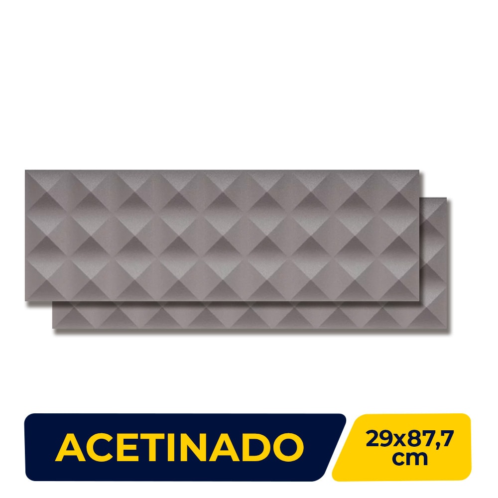 Revestimento 3D Acetinado 29x87,7cm Caixa 1,02m² Portinari Quadra Prisma DGR MLX - 61539