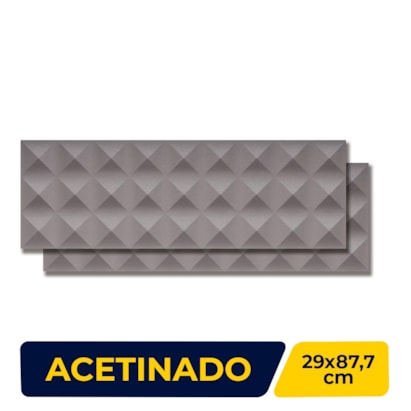 Revestimento 3D Acetinado 29x87,7cm Caixa 1,02m² Portinari Quadra Prisma DGR MLX - 61539