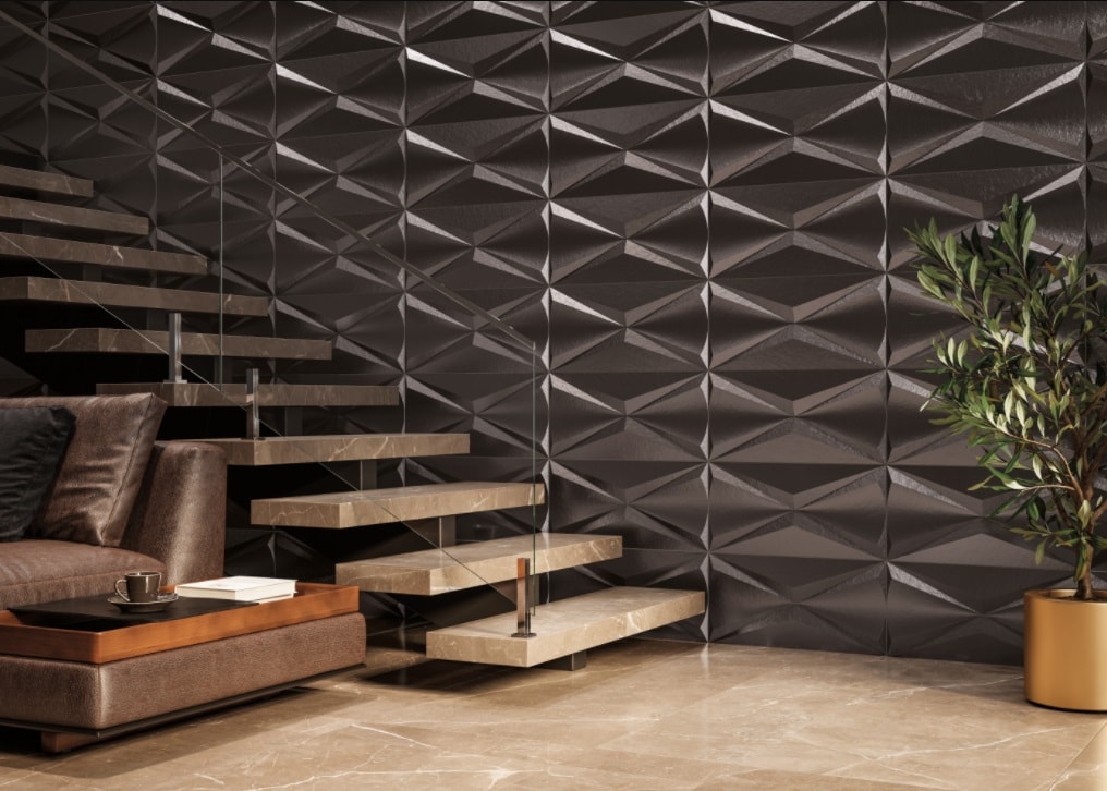 Revestimento 3D Brilhante 30x60cm Caixa 0,72m² Roca Cubic Steel Iron Retificado - FJH035702