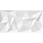 Revestimento 3D de Parede Cerâmico 38x74cm Caixa 1,40m² Savane Louvre Blanc Acetinado Retificado