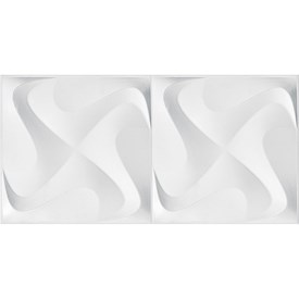 Revestimento 3D de Parede Porcelanato Acetinado 30x60cm Caixa 0,72m² Incepa Spin White - 66220132