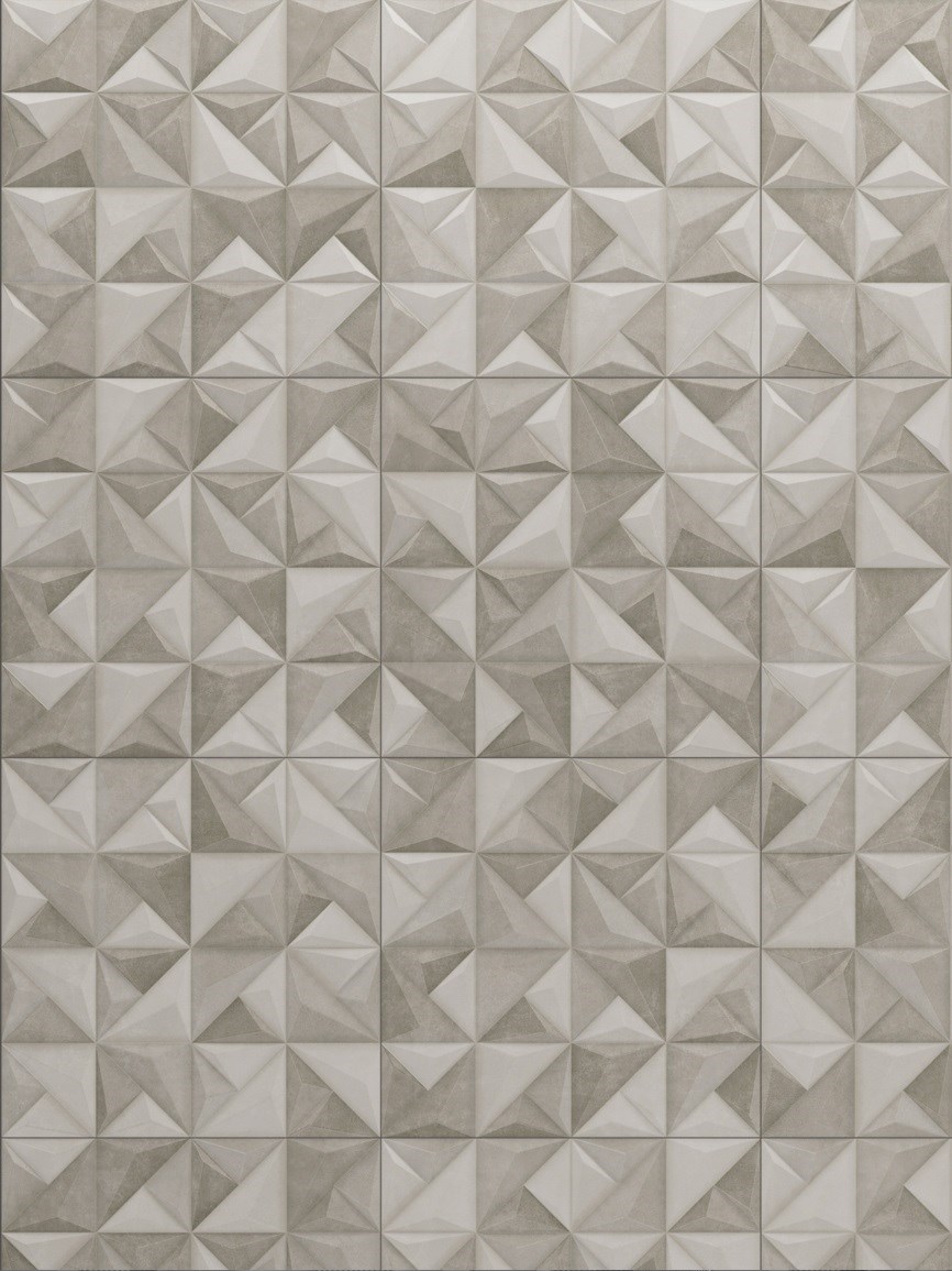 Revestimento 3D de Parede Porcelanato Matte 58,4x58,4cm Caixa 1,70m² Portinari Sense Abstract Mix Retificado - 59219