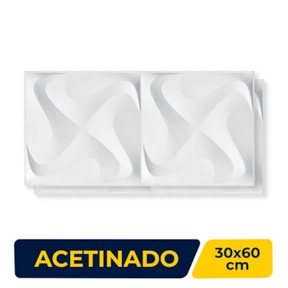 Revestimento 3D Porcelanato Acetinado 30x60cm Caixa 0,72m² Incepa Spin White - 66220132