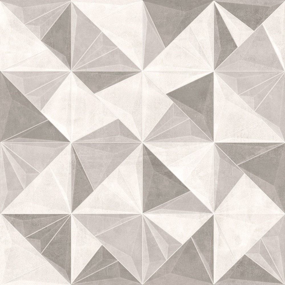 Revestimento 3D Porcelanato Acetinado 72x72cm Caixa 1,55m² Viarosa Metropole Deco Retificado - AR72048