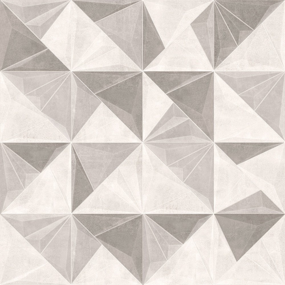 Revestimento 3D Porcelanato Acetinado 72x72cm Caixa 1,55m² Viarosa Metropole Deco Retificado - AR72048