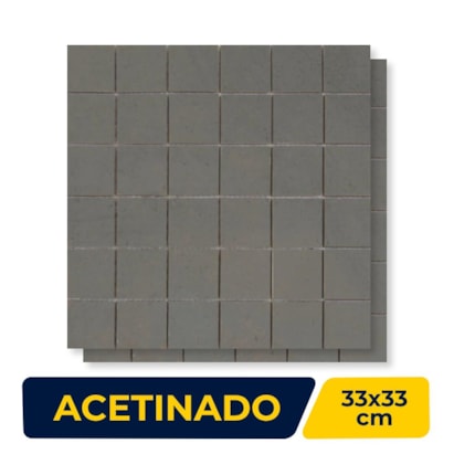 Revestimento Acetinado 33x33cm Roca Unique Stone Mosaico Black 74290102A - Caixa com 11 Peças