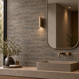 Revestimento Cerâmico 7,6x23,7cm Caixa 0,72m² Conceito Brasil Toscana Brick Cement - 01233