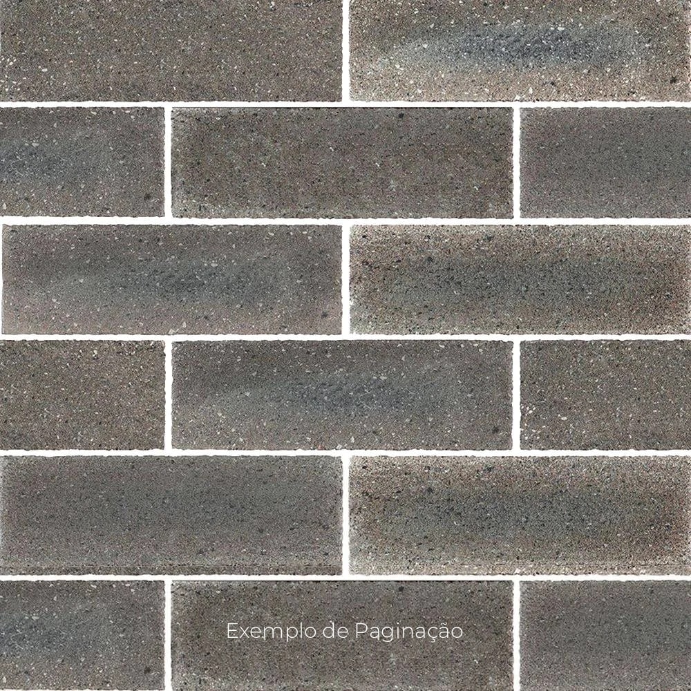 Revestimento Cerâmico 7,6x23,7cm Caixa 0,72m² Conceito Brasil Toscana Brick Cement - 01233