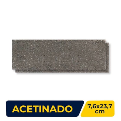 Revestimento Cerâmico 7,6x23,7cm Caixa 0,72m² Conceito Brasil Toscana Brick Cement - 01233