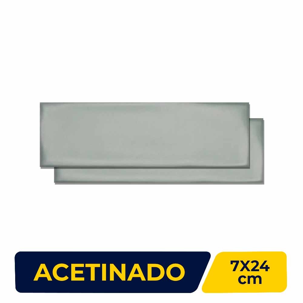 Revestimento Cerâmico Acetinado 07x24cm Caixa 0,34m² Portobello Vivant Sauge Bold - 204214E