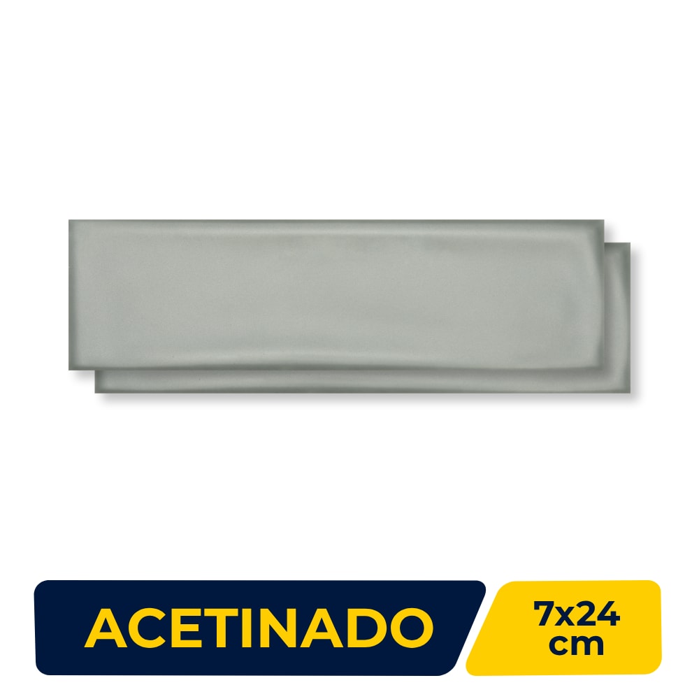 Revestimento Cerâmico Acetinado 07x24cm Caixa 0,34m² Portobello Vivant Sauge Bold - 204214E