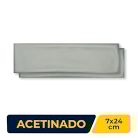 Revestimento Cerâmico Acetinado 07x24cm Caixa 0,34m² Portobello Vivant Sauge Bold - 204214E