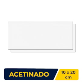 Revestimento Cerâmico Acetinado 10x20cm Caixa 1,04m² Ceral White - 18130075