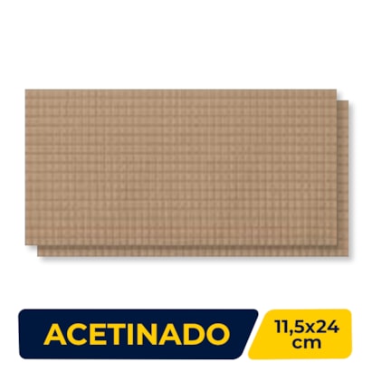 Revestimento Cerâmico Acetinado 11,5x24cm Caixa 1,00m² Gail Strada Camur - Caixa com 33 Peças - 1077/1810