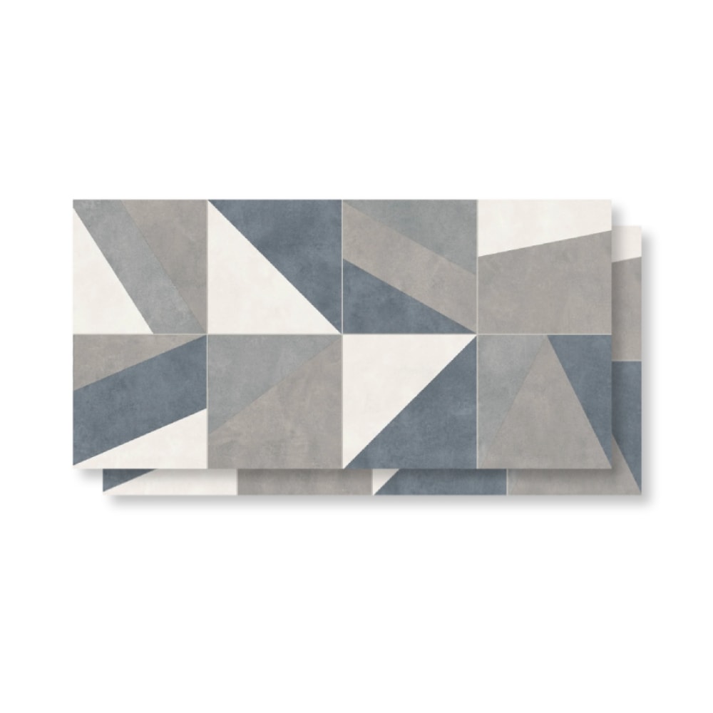 Revestimento Cerâmico Acetinado 29x58,4cm Caixa 2,04m² Portinari Blues Abstract Mix Retificado - 61519