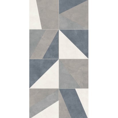 Revestimento Cerâmico Acetinado 29x58,4cm Caixa 2,04m² Portinari Blues Abstract Mix Retificado - 61519