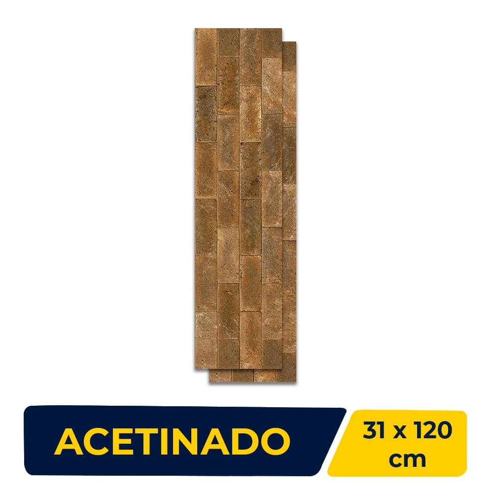 Revestimento Cerâmico Acetinado 31x120cm Caixa 2,20m² Lume Engenho Plus Retificado