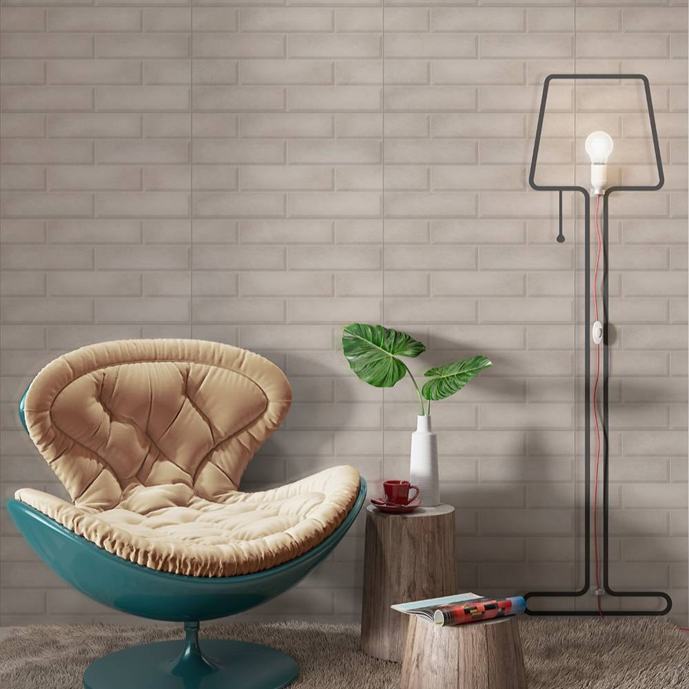 Revestimento Cerâmico Acetinado 32x59cm Caixa 2,30m² Lume Brick Atacama Relevo LDL Retificado