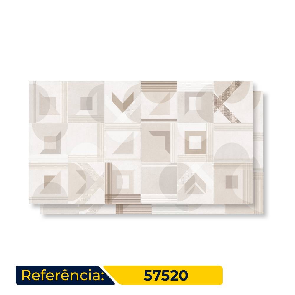 Revestimento Cerâmico Acetinado 33x60cm Caixa 2,34m² Embramaco Kyoto Bege Retificado - 57520
