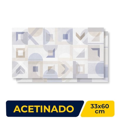 Revestimento Cerâmico Acetinado 33x60cm Caixa 2,34m² Embramaco Kyoto Color Retificado - 57521