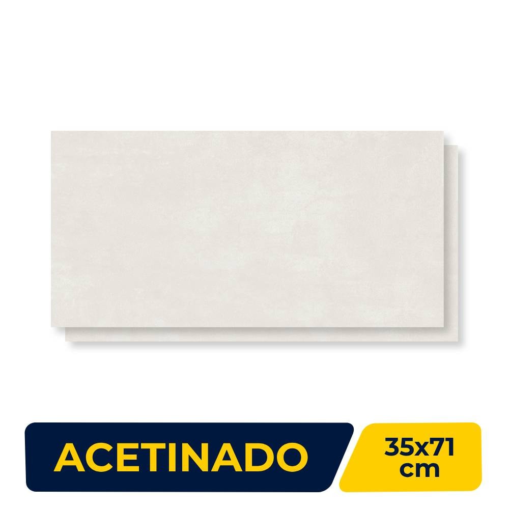 Revestimento Cerâmico Acetinado 35x71cm Caixa 2,00m² Duragres Alvorada Cinza Retificado