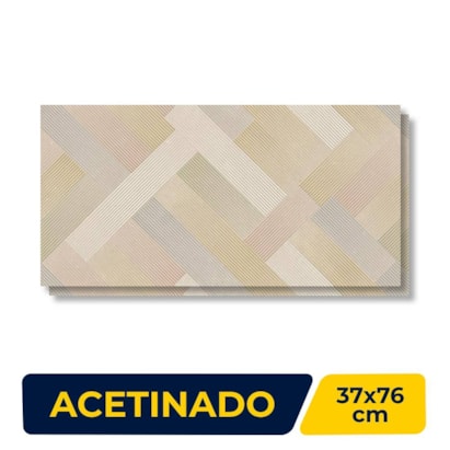 Revestimento Cerâmico Acetinado 35x76cm Caixa 1,97m² Karina Luthier Candy HD Retificado - 34018