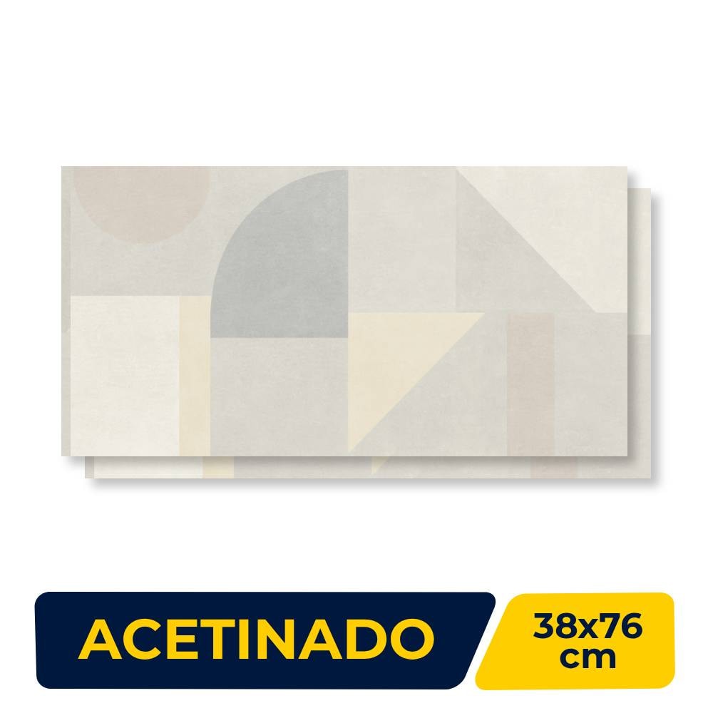 Revestimento Cerâmico Acetinado 38x76cm Caixa 2,02m² Embramaco Cemento Vecchio Retificado - RT38027