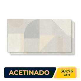 Revestimento Cerâmico Acetinado 38x76cm Caixa 2,02m² Embramaco Cemento Vecchio Retificado - RT38027