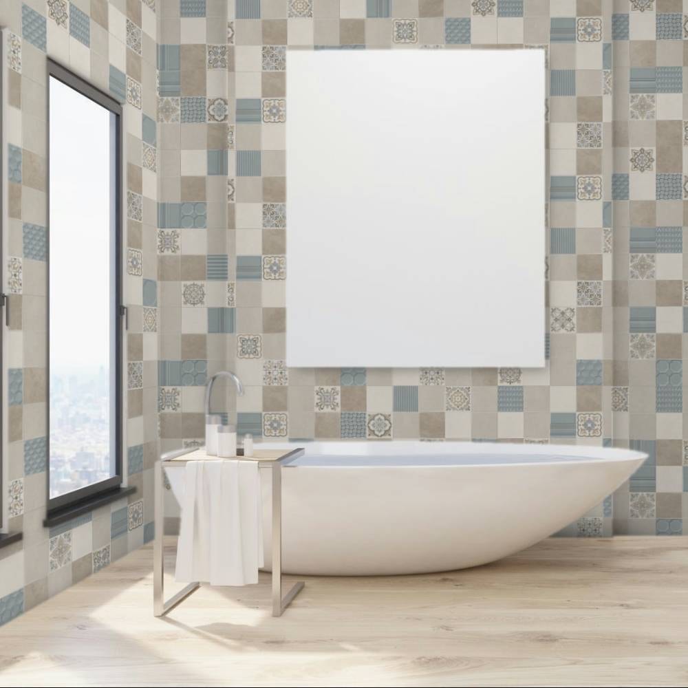 Revestimento Cerâmico Acetinado 38x76cm Caixa 2,02m² Embramaco Village Decor Retificado - RT38026