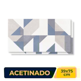 Revestimento Cerâmico Acetinado 39x75cm Caixa 2,06m² Incopisos Alameda Decor Retificado - 339000