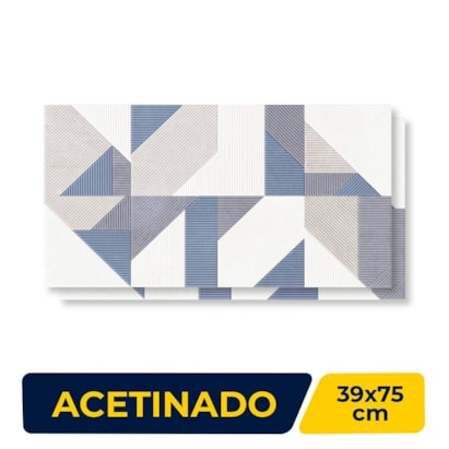 Revestimento Cerâmico Acetinado 39x75cm Caixa 2,06m² Incopisos Alameda Decor Retificado - 339000