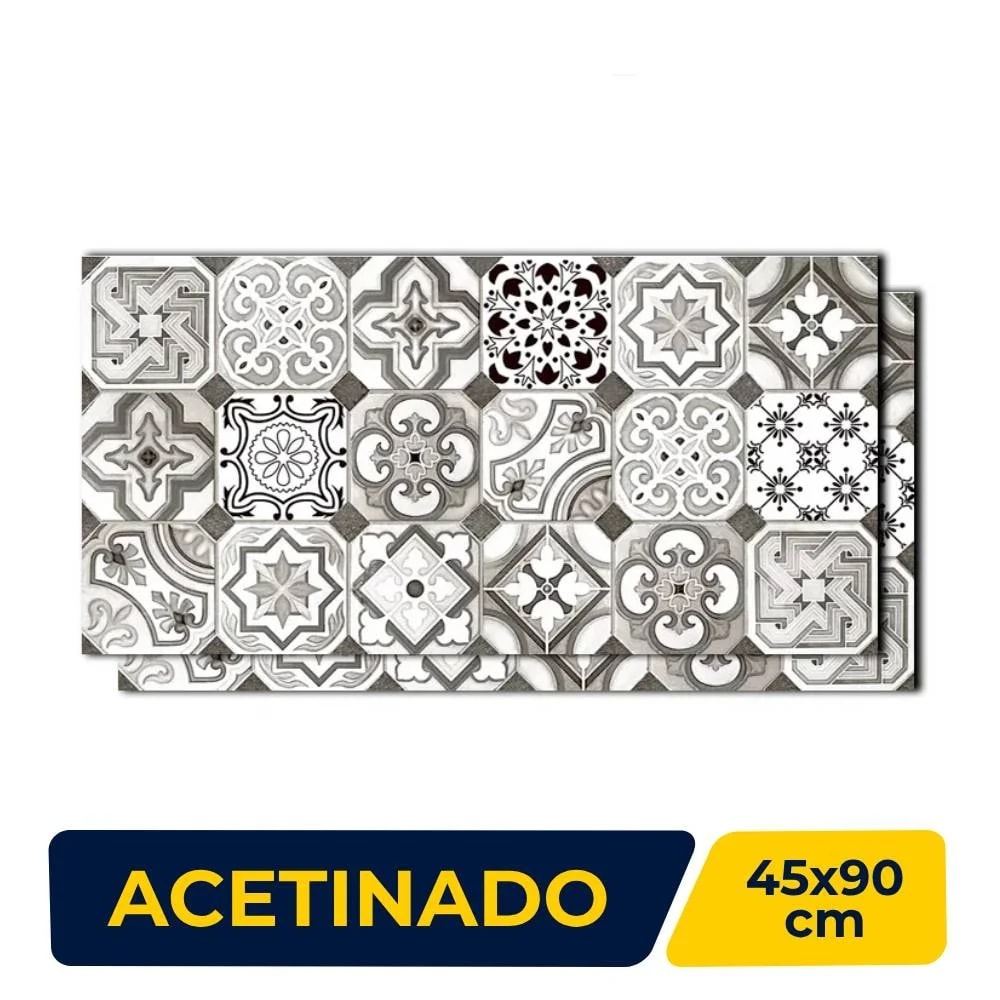 Revestimento Cerâmico Acetinado 45x90cm Caixa 1,62m² Lume Artesanal Retificado